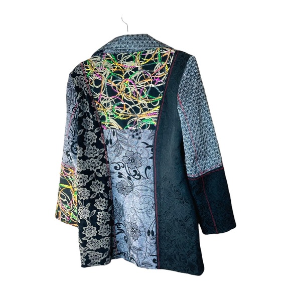 Blazer Mixed Media Patchwork by Zashi Size Small - Picture 6 of 12